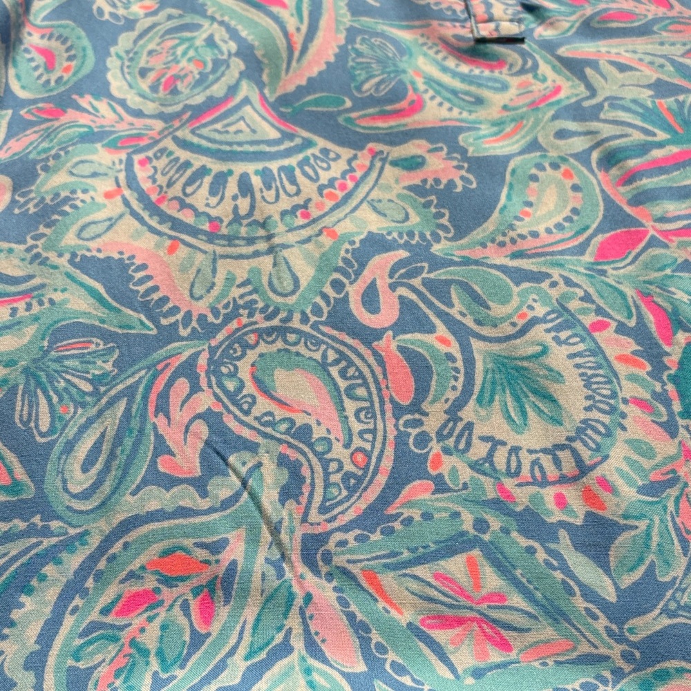 Lilly Pulitzer Charlee Tunic Zanzibar Blue and Pink Tunic Dress Fish KISS - Picture 5 of 7